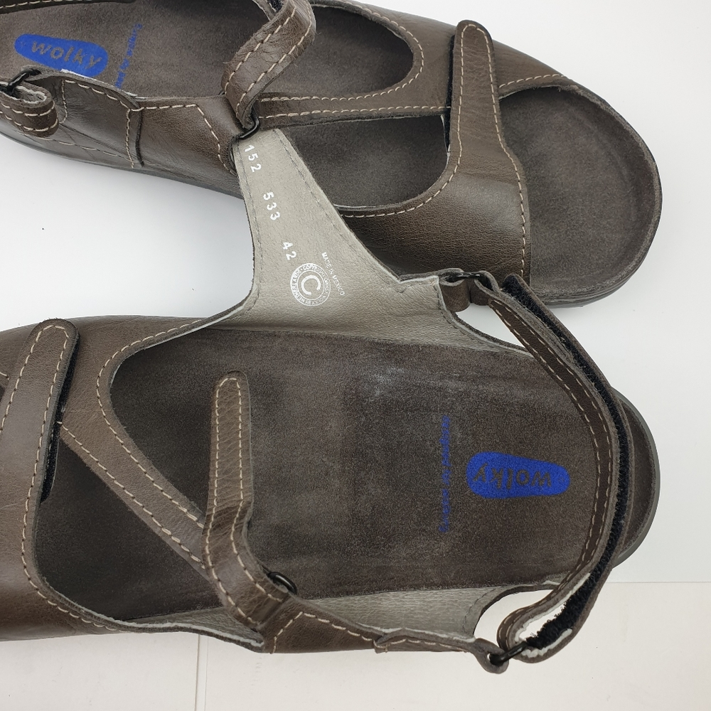 Leif Wolky slingback walking sandals comfort adjustable lightweight EU 42